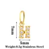 Nuevo Colgante de Acero Inoxidable Letra Zirconia Venta Caliente Accesorios para Collares Pendientes DIY 26 Dijes de Letras Inglesas A-Z