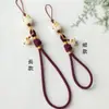 Cordón para Teléfono Móvil Estilo Chino Tejido a Mano Carbón Bodhi Garra de Gato Tostada Gato de la Suerte Cadena Corta Anti-Caída Colgante para Teléfono Móvil