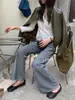 Pantalones acampanados de otoño de cintura alta adelgazantes hasta el suelo para mujer, nuevos pantalones de campana deportivos casuales 2026 con efecto de caída, ropa para mujer