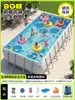 Piscina Inflável Jilong para Crianças, Dobrável, Espessa, Piscina com Estrutura Grande para Uso Doméstico, Piscina Aquática para Brincadeiras ao Ar Livre para Família e Adultos no Quintal