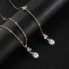 Moda Transfronteriza Europea y Americana Collar de Perlas en Forma de Gota de Agua Cadena para Espalda de Vestido de Novia Banquete de Bodas Cadena Corporal Accesorios