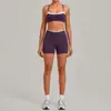 Conjunto de Roupa de Yoga com Contraste de Cores de Outono para Mulheres, Slim-Fit Fitness Esportes ao Ar Livre Emagrecedor Conjunto de Duas Peças 2209+8102