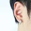 Clip para Oreja Espiral Ojo de Horus para Hombre Tendencia Guapo Estilo Hip-Hop Pendientes de Circonita Moda para Mujer Pendientes Personalizados de Tornillo
