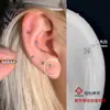 Mini Pendientes de Botón de Circonita Color Dopamina Versátiles para Mujer, Pendientes Minimalistas de Acero de Titanio de Alta Gama para el Día a Día, Exquisitos Nuevos Accesorios para Orejas