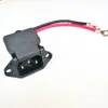 Tomada de carregador de linha de saída de energia tipo T para veículo elétrico, conector de soquete com núcleo de cobre puro de 2,5 mm²