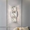 Lámpara de Pared de Cristal de Lujo Ligero Lámpara de Mesita de Noche para Dormitorio Moderna Simple Escaleras Balcón Lámpara de Pared Atmosférica para Sala de Estar Fondo de TV