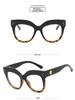 Nueva moda ojo de gato marco grande retro europeo y americano pasarela luz lujo espejo plano ins celebridad de Internet mismo estilo gafas marco moda