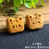 Sándalo Natural Tallado Lazo Gatito Manualidades DIY Accesorios Llavero con Cuentas Cadena para Teléfono Colgante Joyería Mayoreo