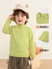 Camiseta básica de medio cuello Kaka Panda para niños, ropa de invierno para niños, camiseta de manga larga de invierno para niñas, top de otoño e invierno para bebé