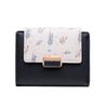 Carteira Feminina Preti, Estilo Coreano Pu Bloco de Cores Estampa Floral Grande Capacidade Bolsa de Estudante, Carteira Feminina, Moderna e Versátil