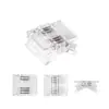 Conector Hebilla Sin Soldadura Cob 2P 8mm 10mm Tira de Luz Suave Monocolor Línea de Conexión Hebilla de Cristal Esquina en Forma de L