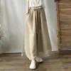 Pantalones de gasa brumosa estilo chino de doble capa, modelo de verano nuevo, color liso, cintura elástica con cordón, pantalones de pierna ancha de hada