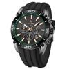 Reloj Deportivo Nuevo para Hombre Reward Banda de Silicona Cuarzo Multifuncional Tres Ojos Seis Agujas Cronógrafo 831105