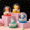 Presentes criativos bola de cristal luminosa enfeites de boneca de desenho animado brinquedos infantis presentes atacado presentes fofos de luz noturna