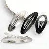 Clip Bb Ovalado de 7 cm Negro Mate Sin Níquel Blanco K Clip de Gota de Agua Clip Bb Se Puede Envolver Alrededor de Tela Cinta Clip para el Cabello de Niños DIY Accesorios para el Cabello