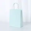 Punto 26 Color sólido Bolsa de mano de papel Kraft para llevar a mano Bolsa de regalo Bolsa de papel de envolver estilo Ins venta al por mayor