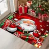 Felpudo, felpudo para puerta de entrada, alfombra de entrada, alfombra, decoración de Navidad, antideslizante, resistente a la suciedad, terciopelo de cristal transfronterizo