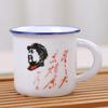 Taza de Cerámica Copa de Vino Colorida Imitación Esmalte Retro Nostálgica Taza de Agua Oficina Creativa Taza de Té Taza de Té Vieja LOGO
