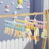 Tendedero de calcetines para uso doméstico, perchero para ropa de bebé, tendedero colgante, perchero para ropa de niños con múltiples pinzas