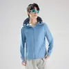 Estilo Nuevo de Verano Seda de Hielo Cálida Ultra Delgada Sin Costuras Ropa con Protección Solar Chaqueta de Ciclismo Chaqueta de Pareja Desmontable Personalización Grupal Lo