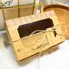 Caja de Papel Kraft Transfronteriza Estilo Europeo Nueva Caja para Empaque de Galletas con Ventana de PVC Caja Grande de Papel Kraft para Dulces