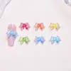Accesorios de arte de uñas con lazo de collar transparente de hielo cruzado, accesorios pequeños de resina para pendientes DIY, horquilla, accesorios para uñas