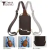 Bolso de hombro tipo mensajero de cuero de capa superior para iPad de 9.7 pulgadas, bolso de pecho de cuero para hombre, nuevo suministro de Amazon