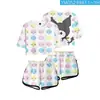Kuromi Kuromi Anime Ombligo Manga Curta Camiseta Shorts Conjunto Segunda Dimensão Periférico Doce Estilo Japonês Fofo