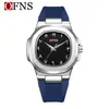 Reloj de Pulsera Ofns con Esfera de Números Árabes para Hombre, Resistente al Agua, de Negocios, Simple, Doble Esfera, Exclusivo para Oriente Medio, Reloj de Cuarzo