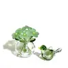 Zibo Cristal Mini Flor Punta del Dedo Pájaro Ramo Adorno de Cristal Regalo Nicho Flor Eterna Decoración de Escritorio Cristal
