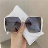 Nuevas Gafas de Sol de Moda de Alta Calidad Transfronterizas Gafas de Sol para Mujer Combinación de Colores de Gama Alta Sin Montura Exquisitas Gafas de Sol de Marco Grande