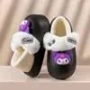 Zapatos de Algodón de Dibujos Animados My Melody Otoño/Invierno 2025 Nuevo Estilo Forro de Felpa Caliente Tacón Desmontable Impermeables Antideslizantes Zapatos de Algodón para Mujer