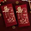 Sobres Rojos de Boda Estilo Nuevo, Bolsas de Sobres Rojos de Boda de Alta Gama con Palabras Felices, Universales para Bodas, Paquetes Rojos Estilo Chino con Palabras Felices, Venta al por Mayor de Fábrica