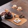 Tapete de chá de bambu feito à mão Tapete de mesa de chá zen Acessórios para máquina de chá seco Mesa de jantar Tapete de chá de bambu com isolamento térmico à prova d'água Caminho de mesa