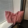Estilo fresco 2024 outono casual estilo coreano retrô artístico pano bolsa de ombro simples de grande capacidade