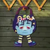 Bolsa de Dulces de Regalo de Halloween Nueva Transfronteriza para Niños, Bolsa de Tote Creativa con Estampado de Calabaza de Dibujos Animados y Gnomo, Tela No Tejida