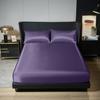 Sábana Bajera Ajustable de Satén Hielo Transfronteriza Color Sólido Protector de Colchón de Seda Fresca Cubierta de Cama Antideslizante Cubierta de Polvo Amazon