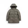 Inverno Novo Quente cáqui Com Capuz Jaqueta Masculina Solta plus size Comprimento Médio Engrossado Jaqueta Casual Marca da Moda
