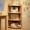 Armário de Canto 2026 Novo Modelo de Parede Integrado para Sala de Estar Lateral ao Chão Quarto Estante de Armazenamento Multicamadas Estante de Livros
