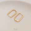 Aretes Ovalados en Forma de U con Baño de Oro de 14K que Conservan el Color, Estilo Francés con Aretes Colgantes, Aretes Hechos a Mano DIY, Materiales para Accesorios de Aretes