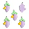 Colgante de Conejo Zanahoria de Resina Lindo de Dibujos Animados Accesorios de Joyería DIY Colgante para Pulsera Llavero W495