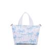 Bolso Tote Tk Transfronterizo de Gran Capacidad Azul Claro con Lazo, Bolso de Hombro de Lona de Alta Gama para Mujer