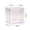 Acrílico Espesado Simple Cultivo Tulipán Lirio Hidropónico Planta Verde Cuadrado Tanque Caja de Almacenamiento para Bolígrafos Transparente Cuadrado Maceta