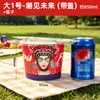 Tigela de Papel Redonda Descartável Estilo Tendência Nacional Barraca Outdoor Para Levar Espessada com Tampa Grau Alimentício Embalagem Dedicada Atacado Comercial