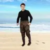Beihai Pantalones de Agua para Pesca al Aire Libre de Media Longitud Unidos Pantalones de Vadeo Impermeables para Hombre y Mujer Pantalones de Pesca Gruesos Extra Gruesos