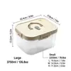 Conjunto de 5 Caixas Organizadoras de Geladeira Transfronteiriças, Caixas Organizadoras Empilháveis, Seguras para Micro-ondas, Recipientes Selados de Grande Capacidade para Cozinha Atacado