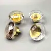 Manija de Latón de Lujo con Mango de Cristal, Pequeña Redonda de Color Champaña Transparente para Cajón, Gabinete de Zapatos, Puerta de Armario, Transfronterizo