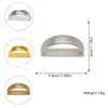 Nuevo hotel dorado mate hebilla de servilleta semicircular con letra D anillo de servilleta de metal simple anillo de servilleta creativo venta al por mayor de fábrica