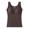 Chaleco cálido sexy sin costuras de hombro ancho con escote en V, sujetador sin uso, viene con posavasos, tirador, chaleco cálido ajustado