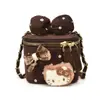Bolsa Mini Poá Estampa de Leopardo Laço Transfronteiriça Estilo Coreano Desenho Animado Fofo Nicho Corrente Leve de Luxo Bolsa Transversal